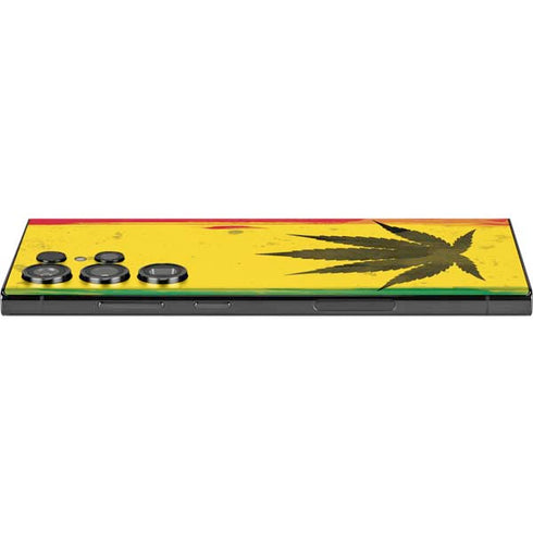 Marijuana Rasta Distressed Galaxy Skins